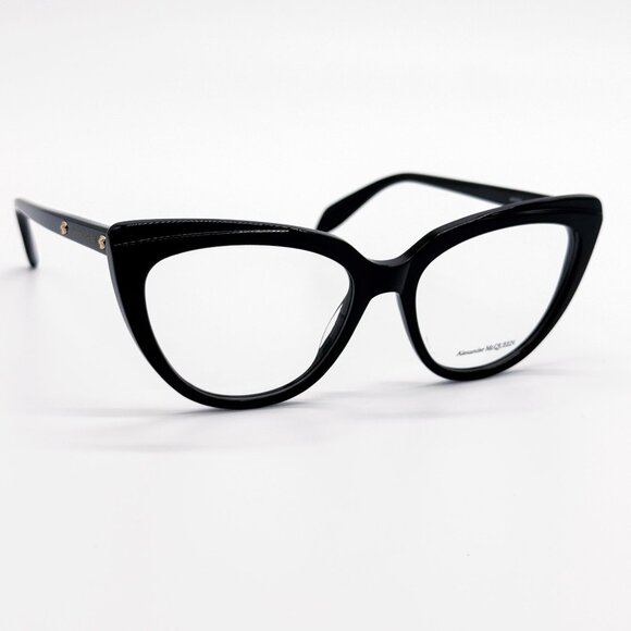 NEW ALEXANDER MCQUEEN EYEGLASSES AM0253O 001 CAT EYE BLACK WOMEN EYEWEAR - Picture 5 of 9